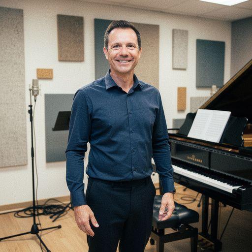 Énekórán részt vevő diák, aki a légzéstechnikát gyakorolja.